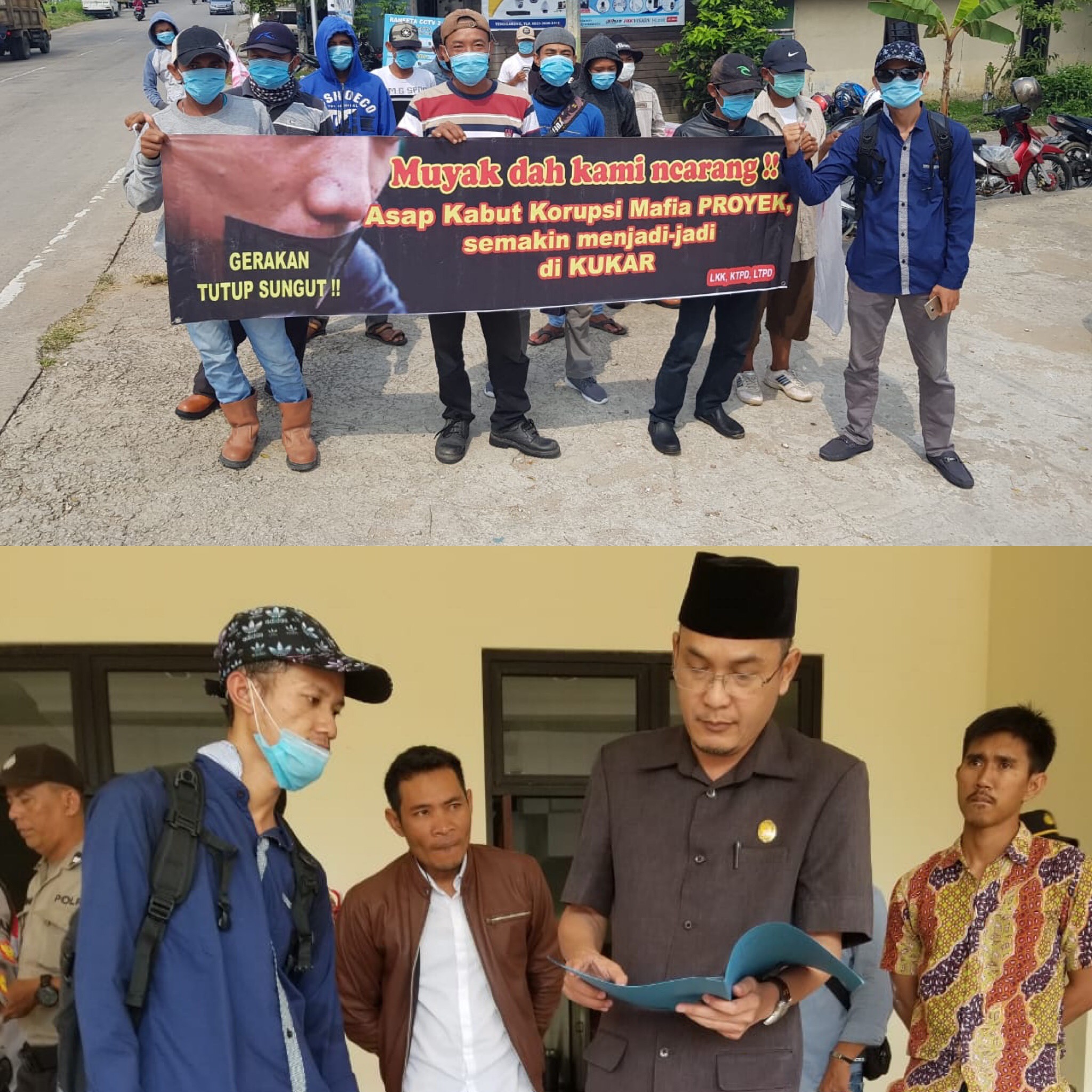 Demo Hanya di Depan Kantor Bupati Kukar, Robi: Tidak Jadi Masuk ke Dinas PU dan BPBJ Karena di Jaga Preman, tapi Demo Selanjutnya Kami Akan Turunkan Massa Yang Lebih Besar