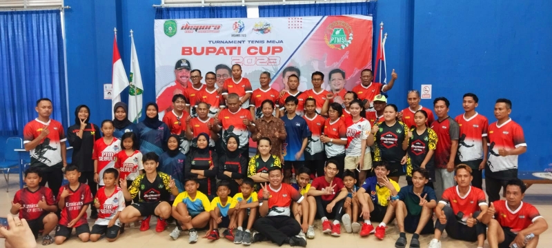 Kejuaraan Tenis Meja Bupati Cup Berakhir, Tenggarong Keluar sebagai Juara Umum